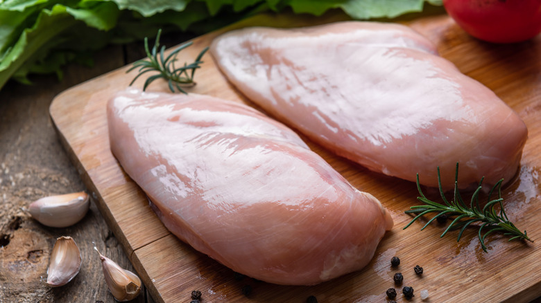 Fresh chicken breasts