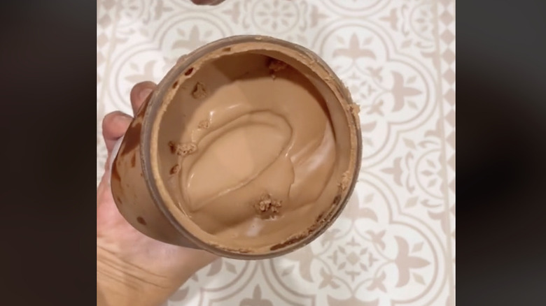 jar of frozen nutella ice cream