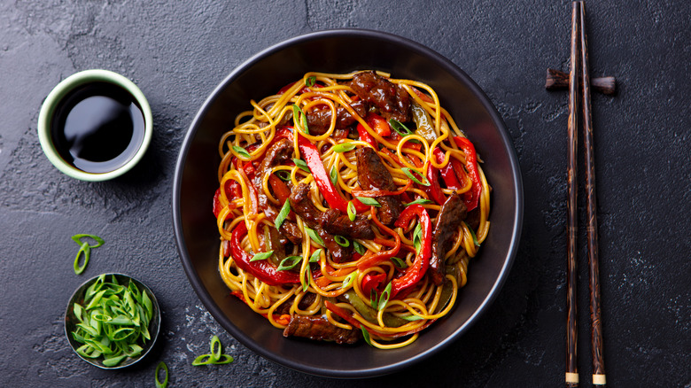 spicy beef and noodle dish