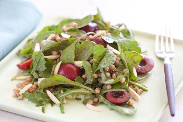 Cherry-Arugula Salad with Almonds and Tarragon Recipe