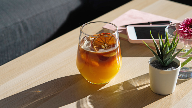 Cocktail with orange slice