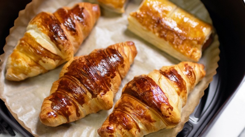 pastries in air fryer basket