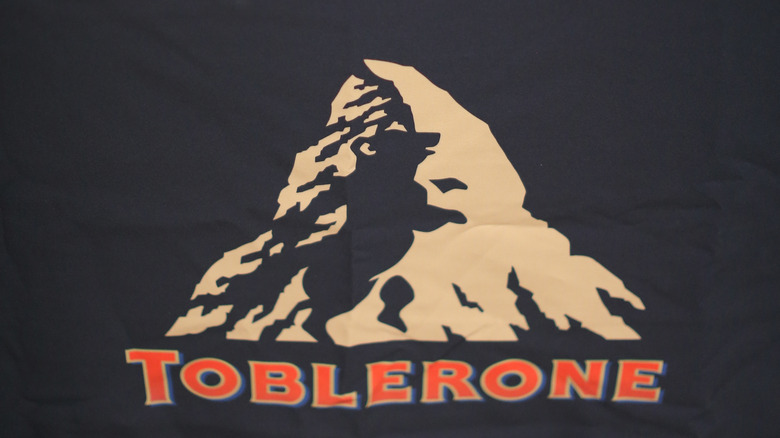 Toblerone logo on black background