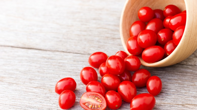 Grape shaped tomatoes