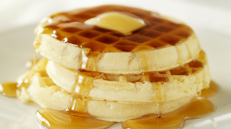 waffles with butter