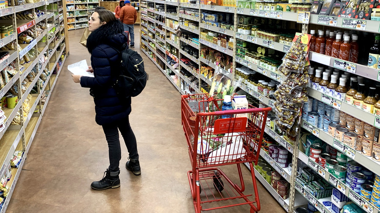 woman shopping at Trader Joe's