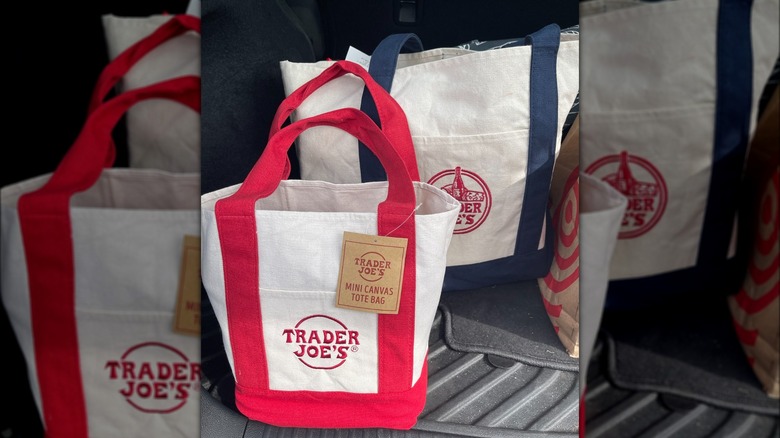 Trader Joe's mini tote by larger tote