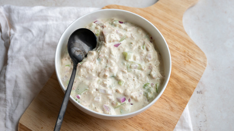 bowl of tuna salad 