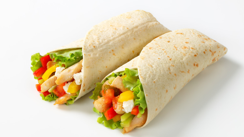 wrap sandwich with vegetables