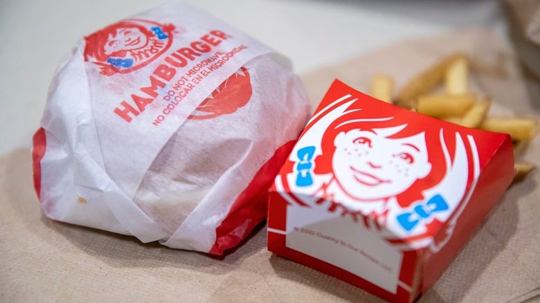 Wendy's burger and fries