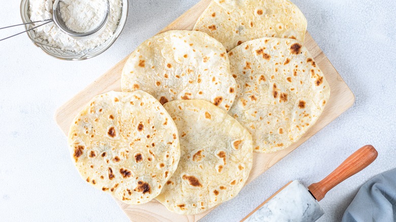 Homemade pita or tortillas 