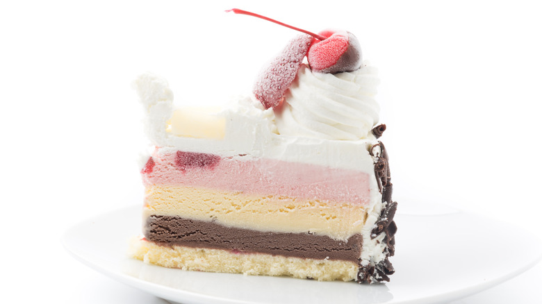 layered ice cream cake