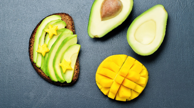 Mango and avocado toast