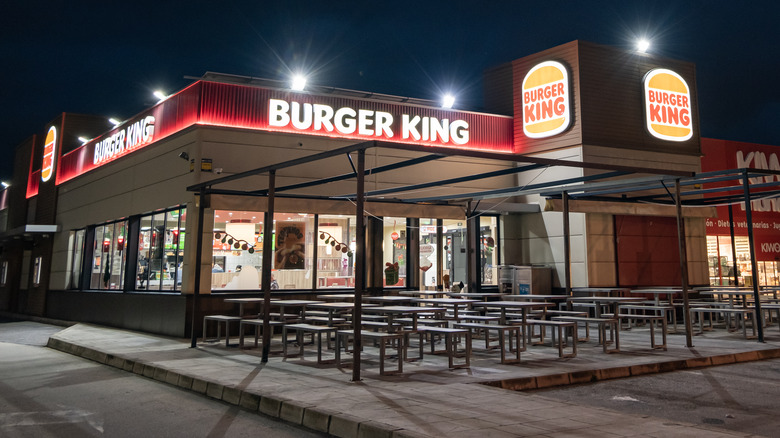 Burger King storefront nighttime