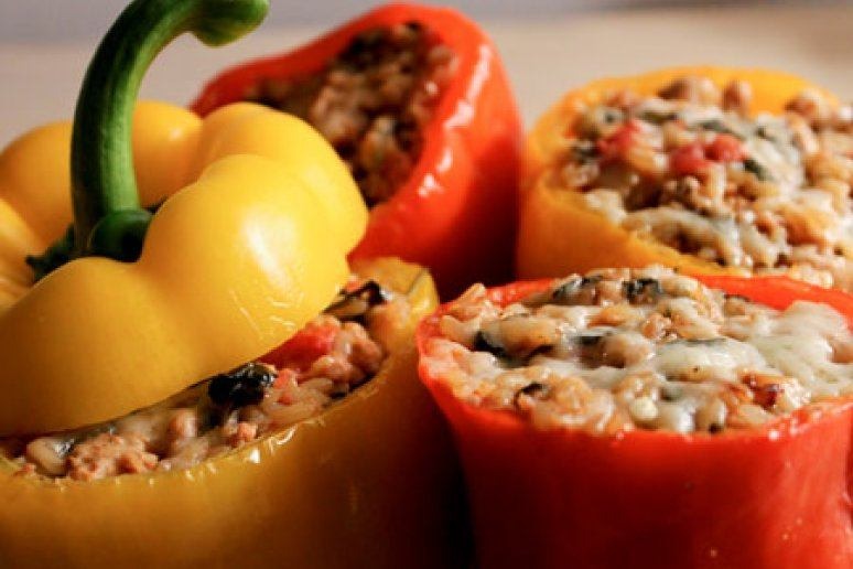 Ground Turkey Stuffed Peppers