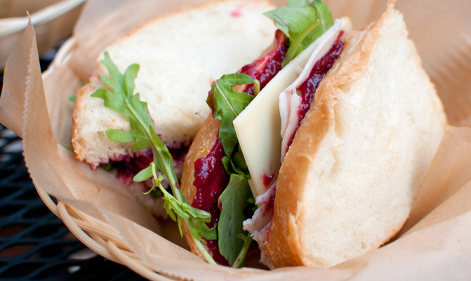 Turkey Tenderloin Cranberry Sandwich