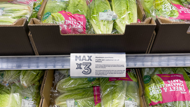 "Max x 3" sign in UK grocery store