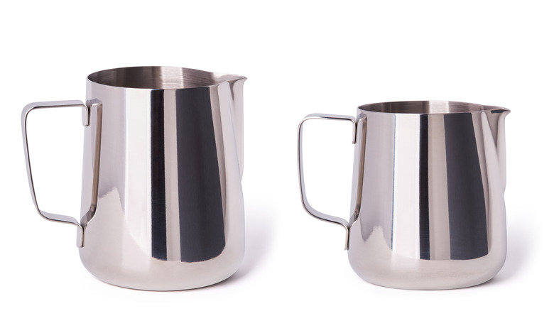 Milk pitchers in different sizes