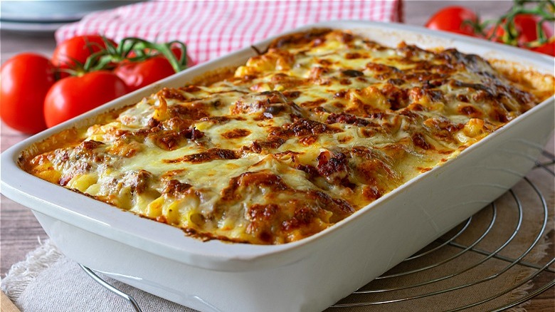 Cheese covered casserole