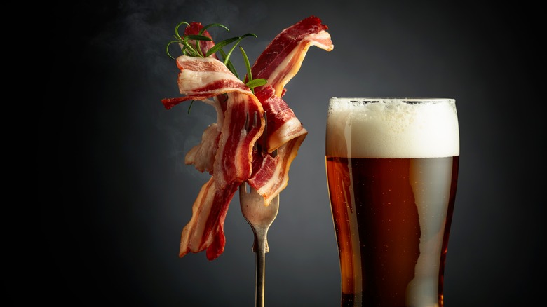Bacon and alcohol
