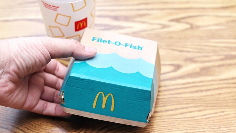 hand holding Filet-O-Fish box
