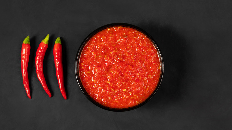 Bowl of harissa paste