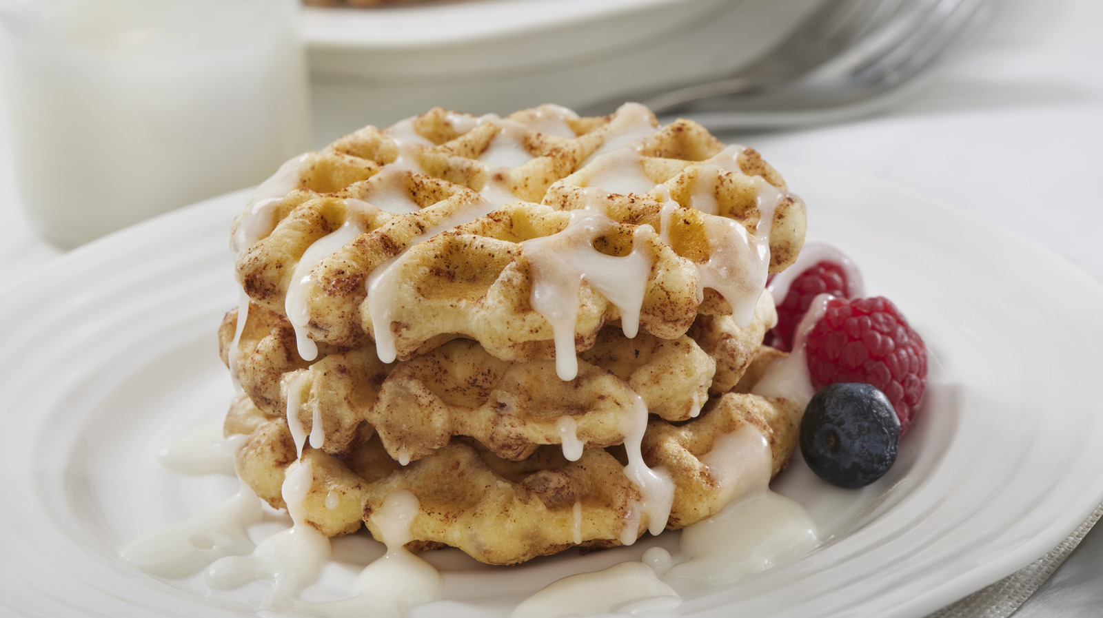 Upgrade Canned Cinnamon Rolls With A Quick Press In The Waffle Iron