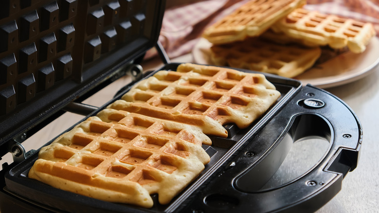 Waffles in waffle maker