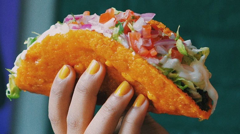 Cheese shell taco