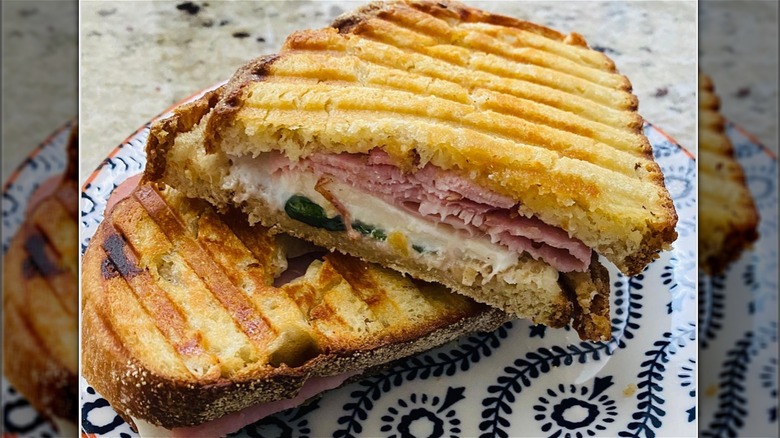 Ham grilled cheese with tomato compound butter