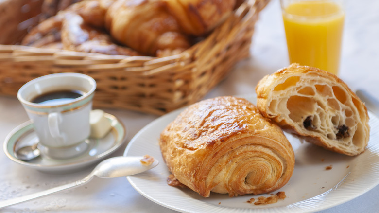 coffee and croissants