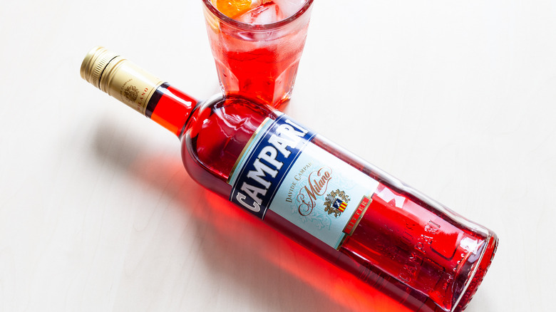 A bottle of Campari