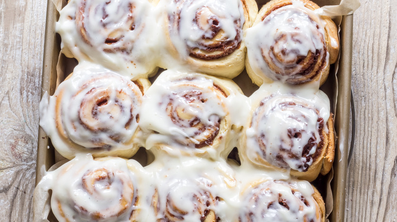 Cinnamon rolls with icing