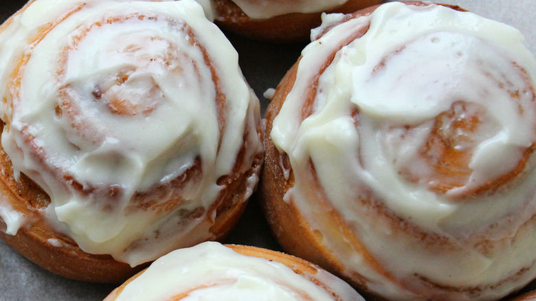 Iced cinnamon rolls