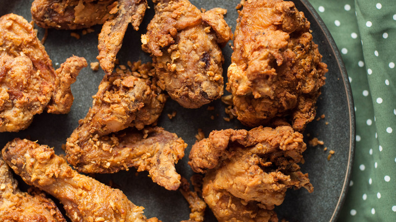 several pieces of fried chicken