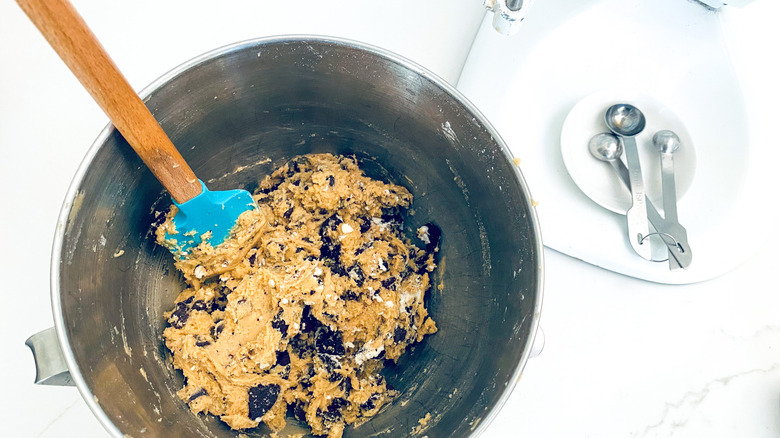 cookie dough in bowl 