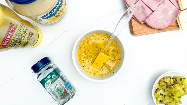 herb garlic butter in bowl