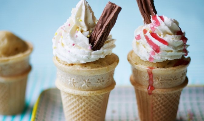 Vanilla Cake Cones