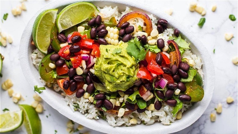 Chipotle DIY vegan bowl 