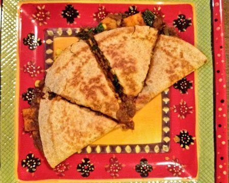 Vegan Roasted Sweet Potato Quesadillas