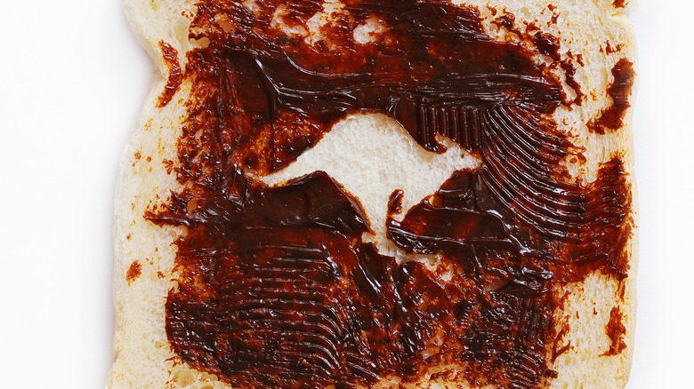 Vegemite on toast with kangaroo logo 