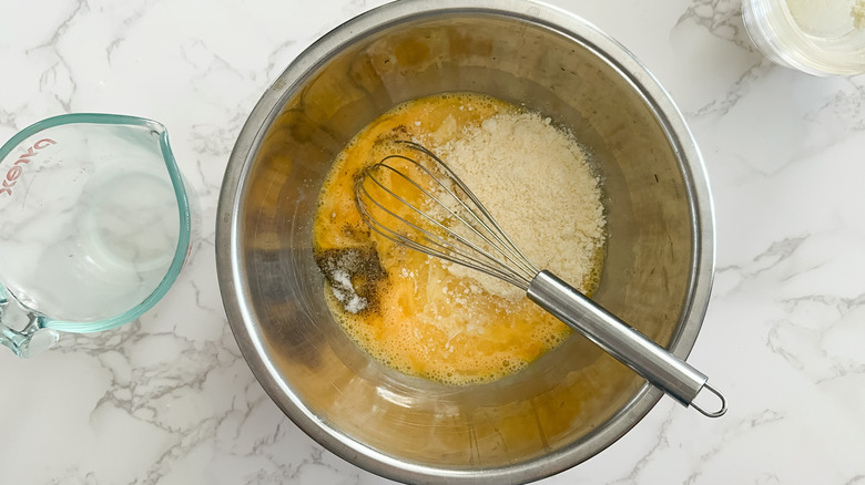 eggs parmesan butter in large bowl