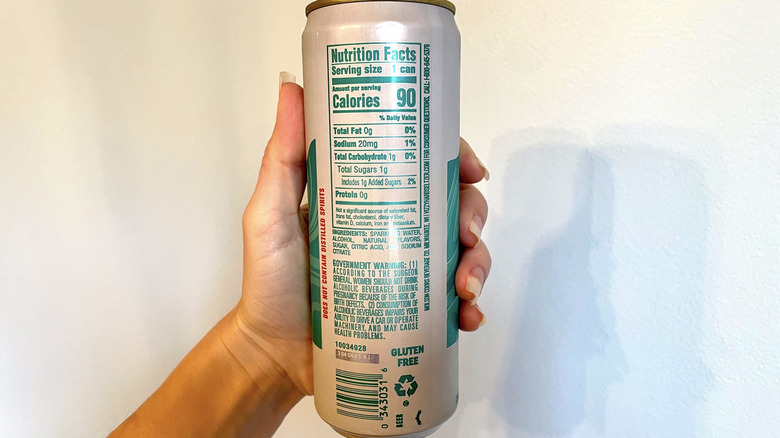 Nutrition label of a can