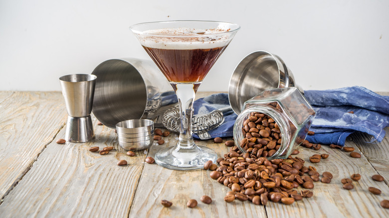 coffee beans and cocktail