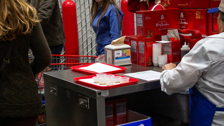 free samples at a grocery store