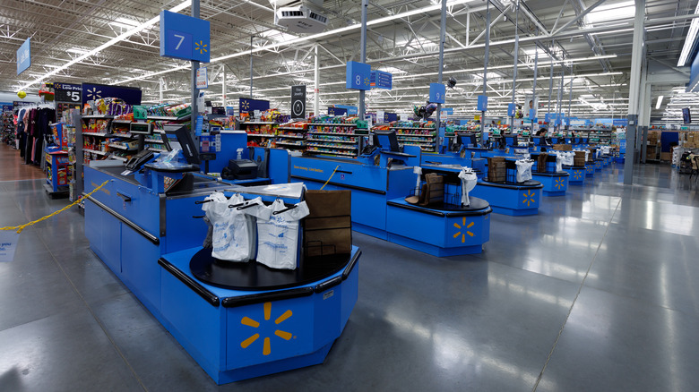 walmart cash register checkout area