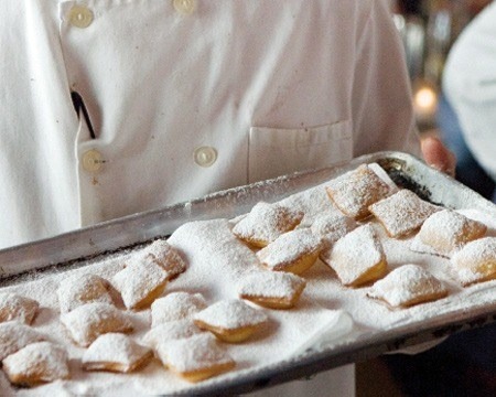 Warm Beignets with Powdered Sugar