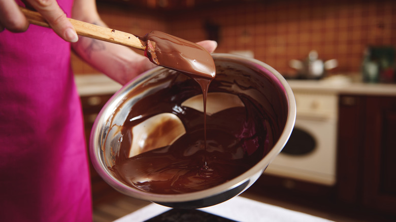 Chocoltate melting in bowl