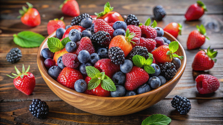 Various types of berries