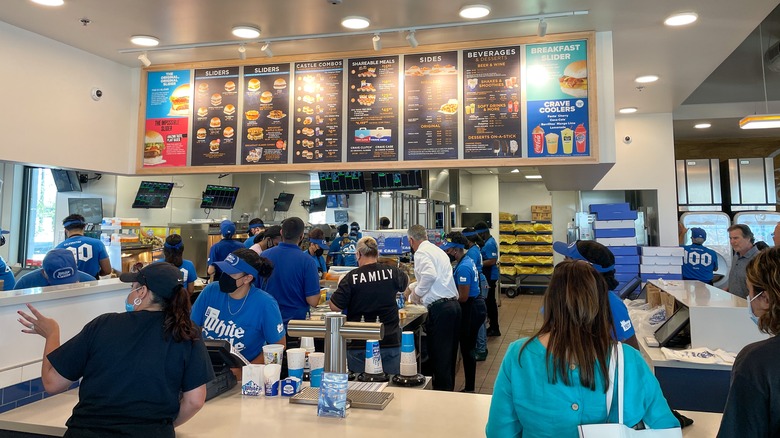 White Castle food counter